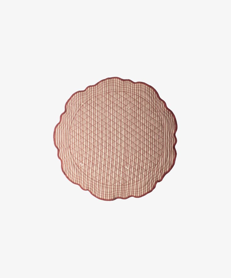 Striped Red Quilted Placemat