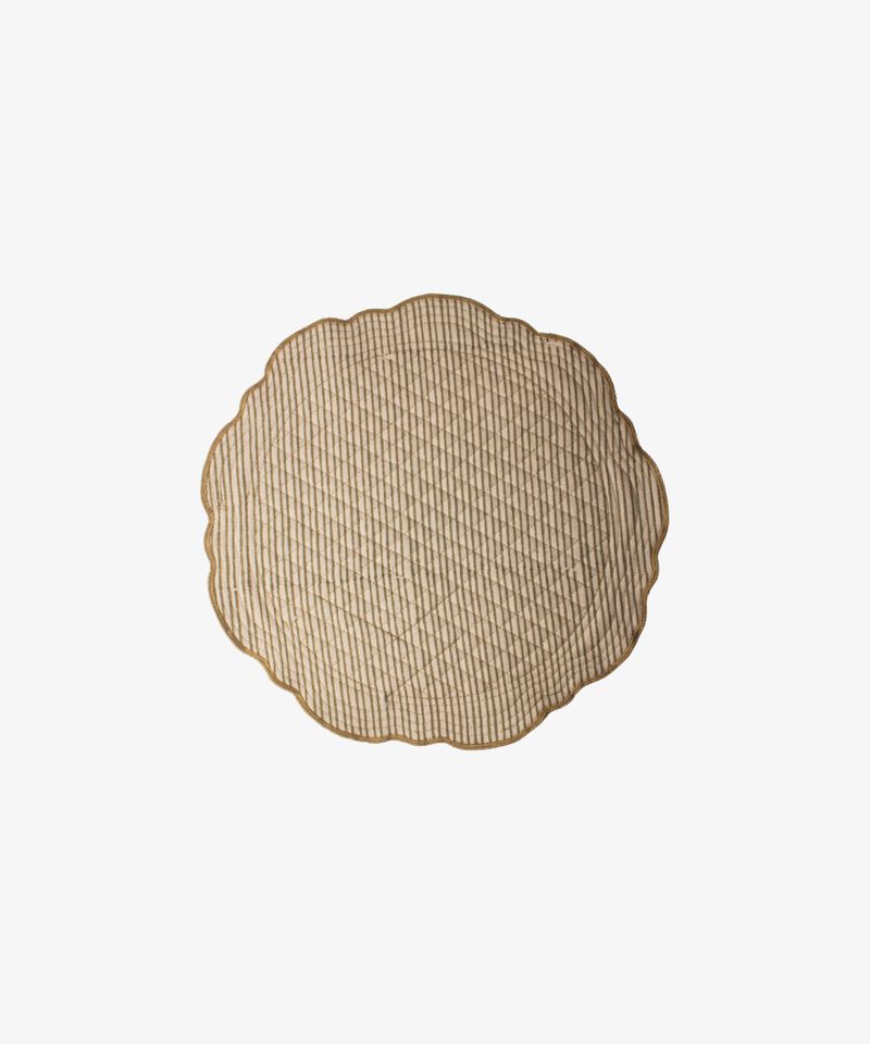 Striped Green Quilted Placemat