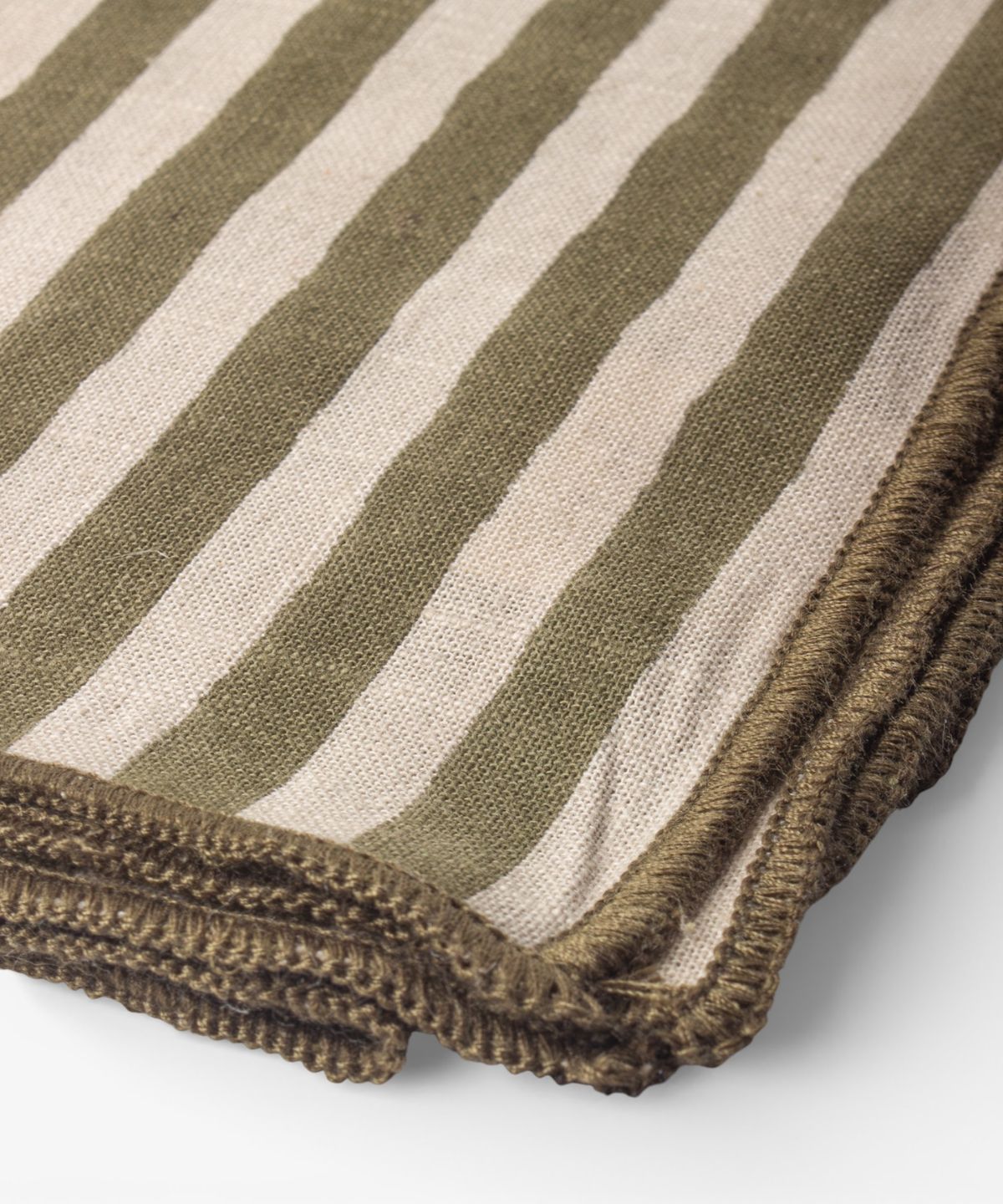 Striped Green Cotton Napkin