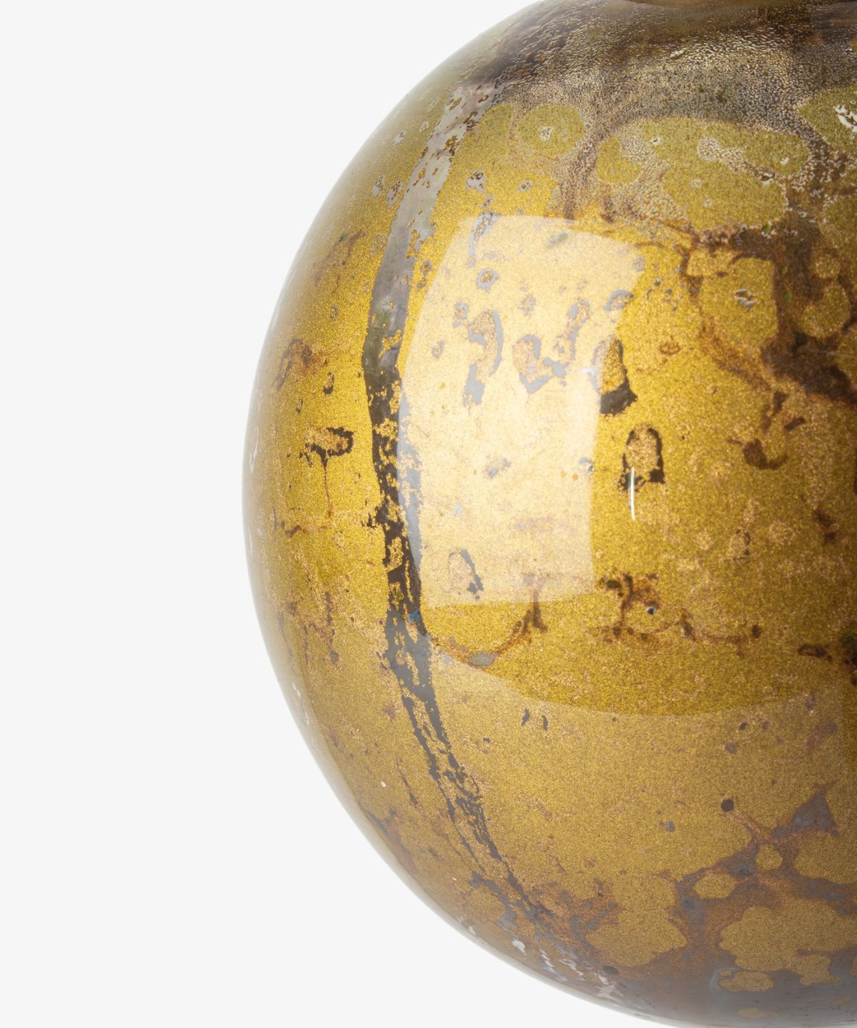 Marbleized Bauble Bronze Gold 8cm