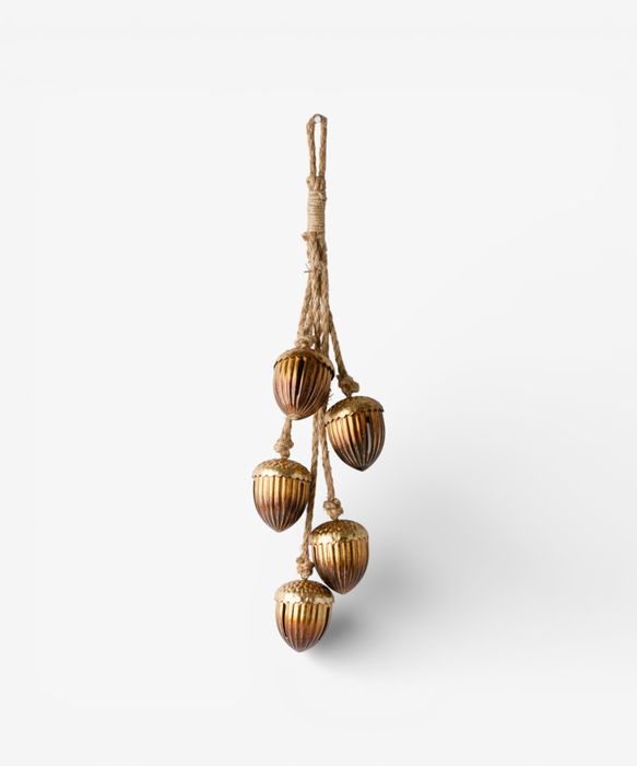 Acorns on Rope Gold