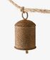 Cow Bell on Rope Garland Rust