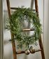 Mixed Silver Green Wreath 60cm