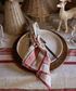 Red Selvedge Stripe Linen Napkin