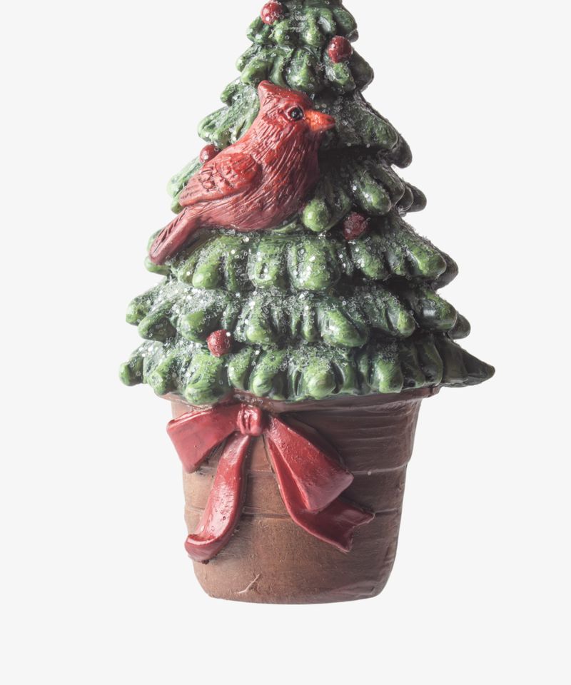 Hanging Potted Tree with Bird
