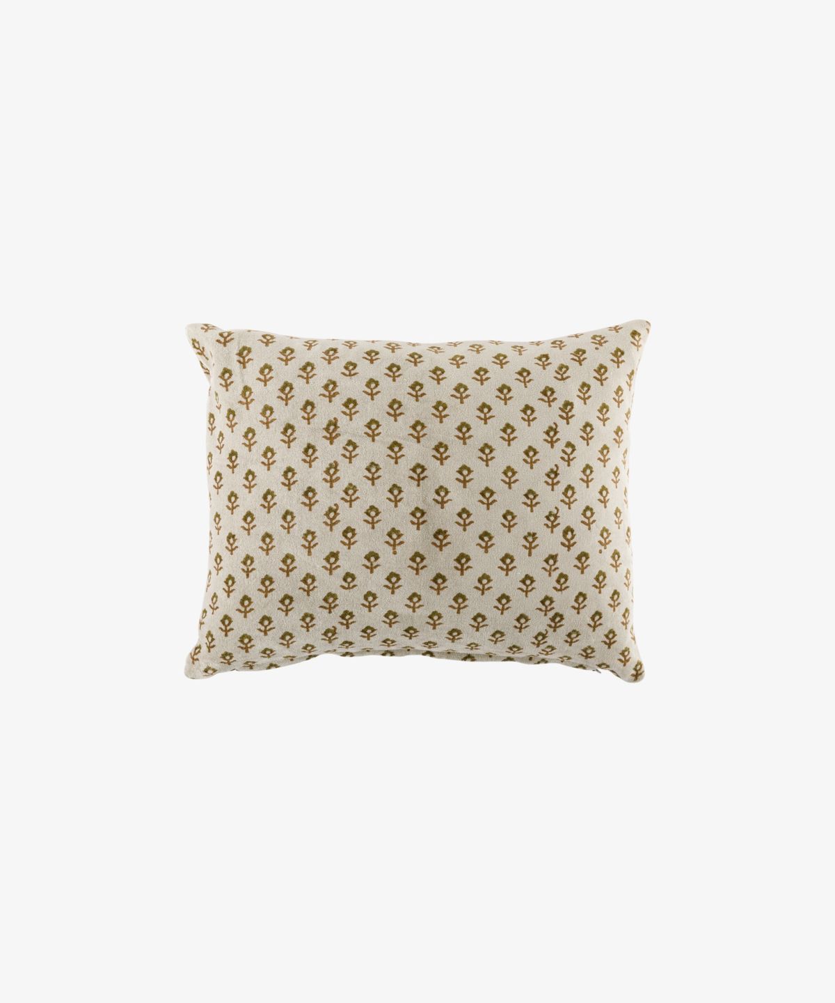 Flower Handblock Velvet Cushion Cover