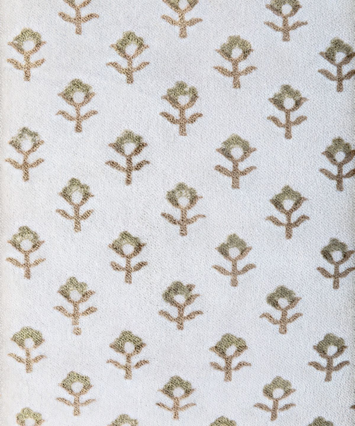 Flower Handblock Velvet Cushion Cover