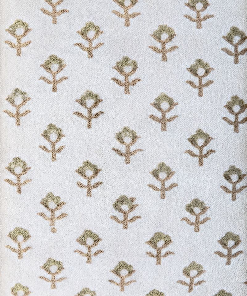 Flower Handblock Velvet Cushion Cover