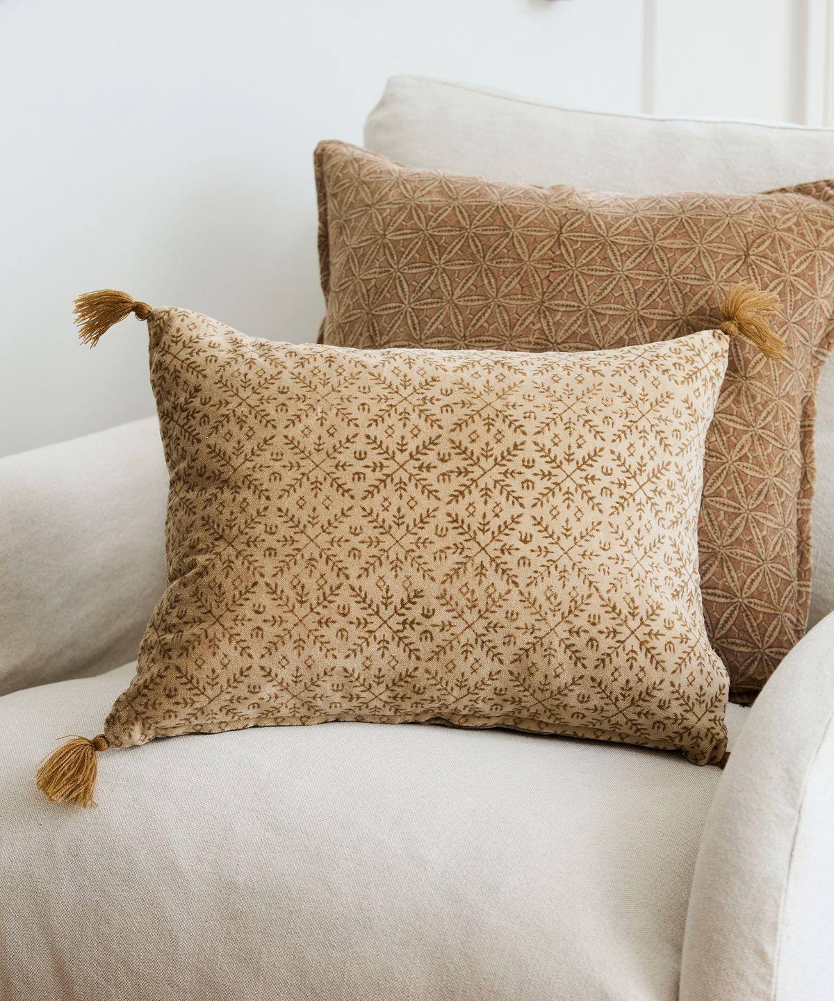 Jolie Handblock Velvet Cushion Cover