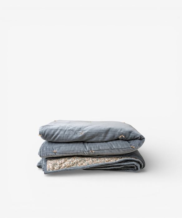 Serena Handblocked Velvet Quilt Small