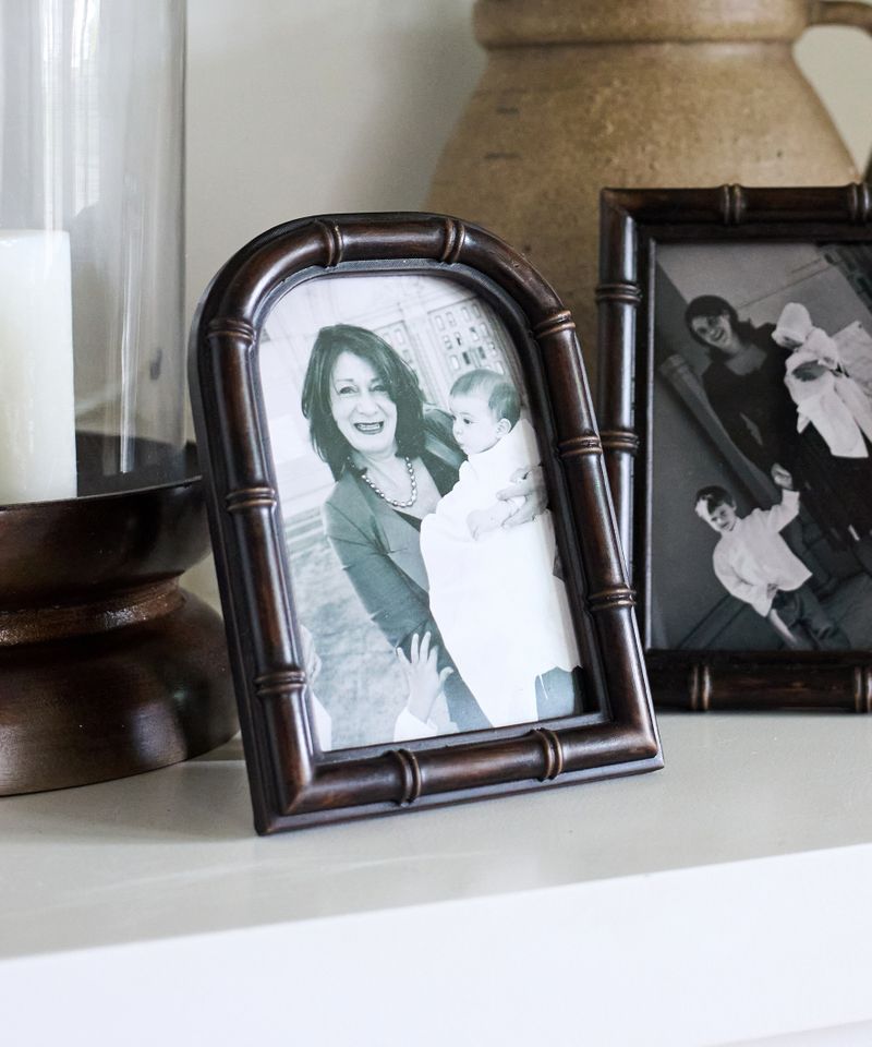 Bamboo Round Top Photo Frame 4x6