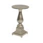 Brushed Silver Candle Plate Tall
