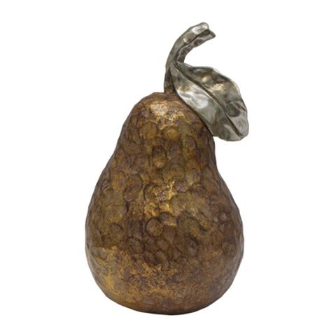 Gold Pear Ornament Large