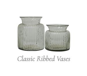 Classic ribbed vase