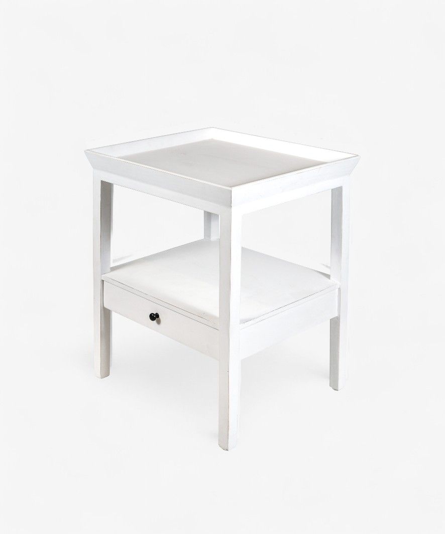 Santiago Bedside Table White