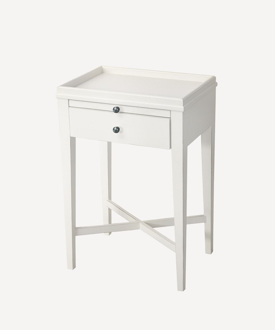 Saskia Bedside Table White