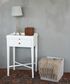 Saskia Bedside Table White