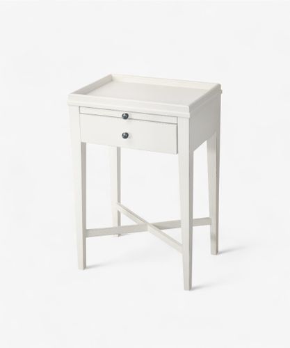 Saskia Bedside Table White