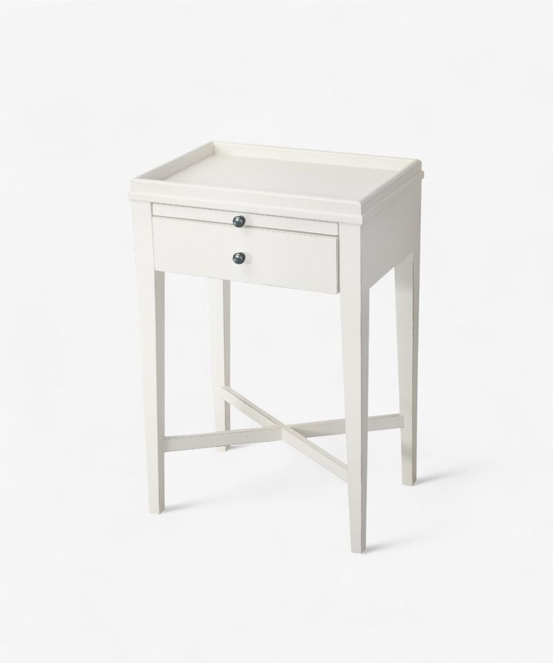 Saskia Bedside Table White