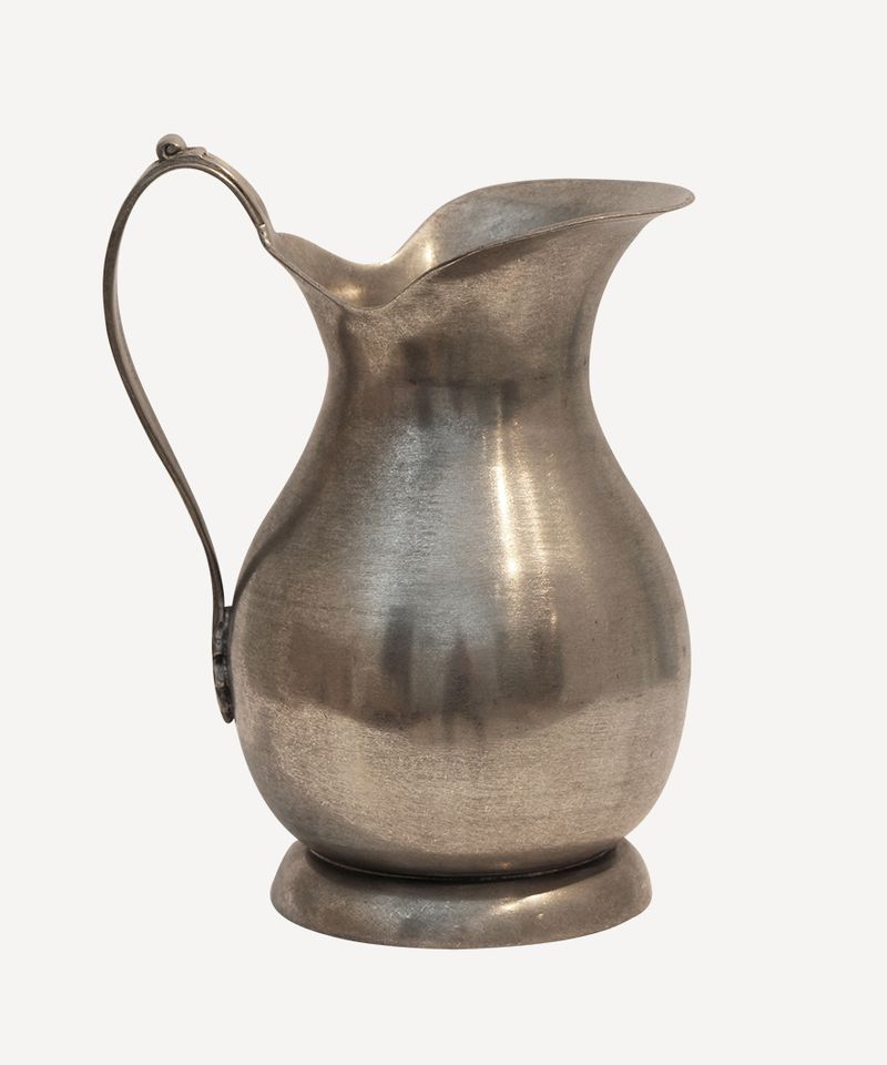 Pewter Jug with Flat Handle Large