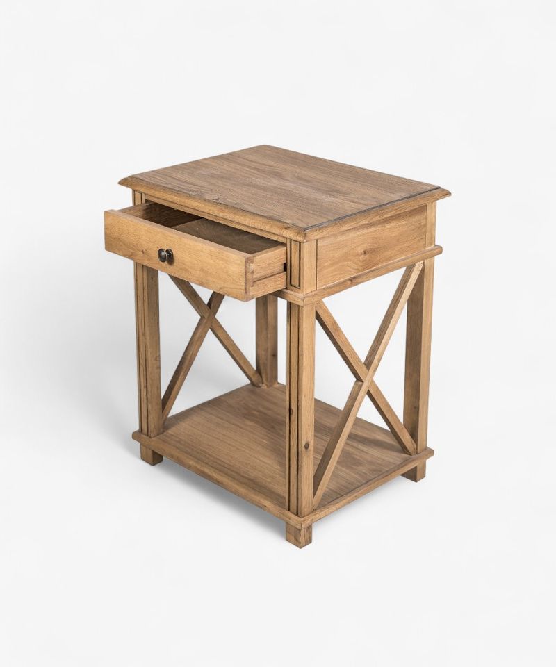 Villa Oak Bedside Table