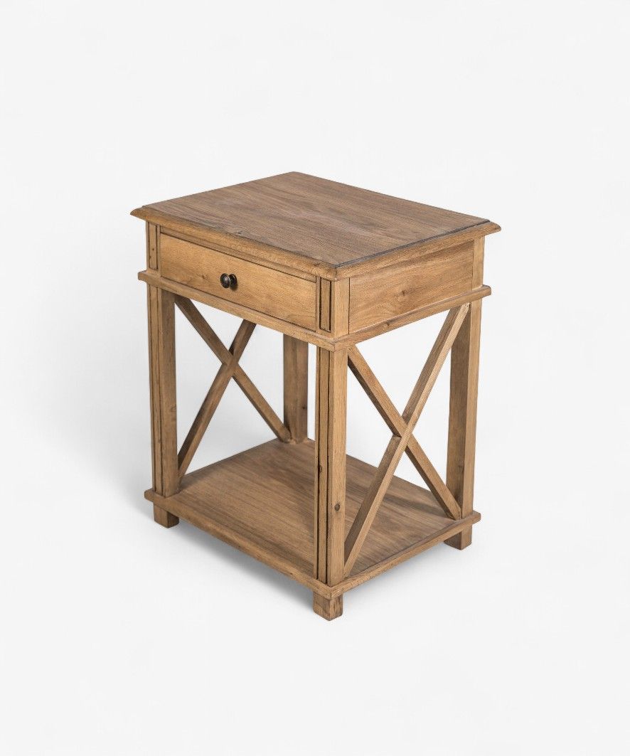 Villa Oak Bedside Table