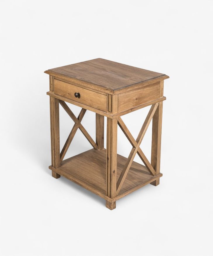 Villa Oak Bedside Table