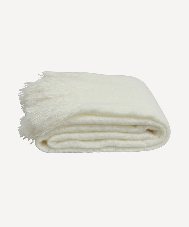 Throw Tassel Off White