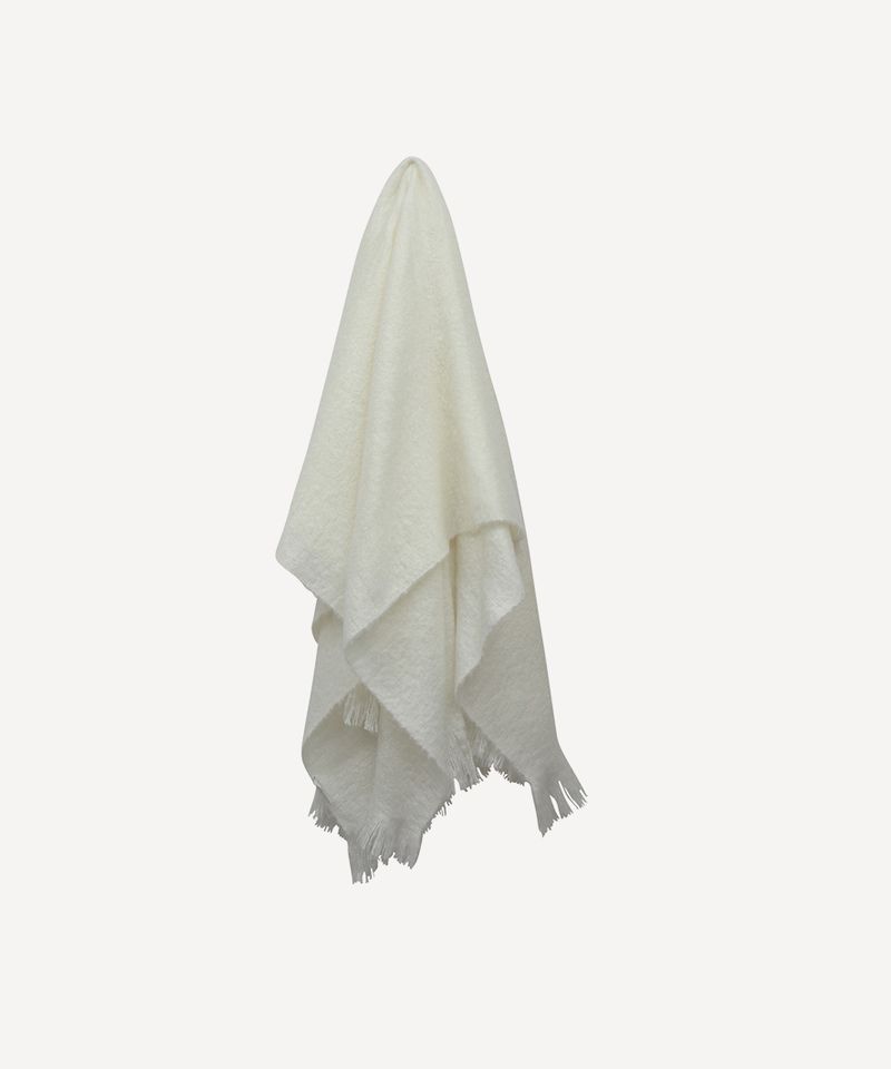 Throw Tassel Off White