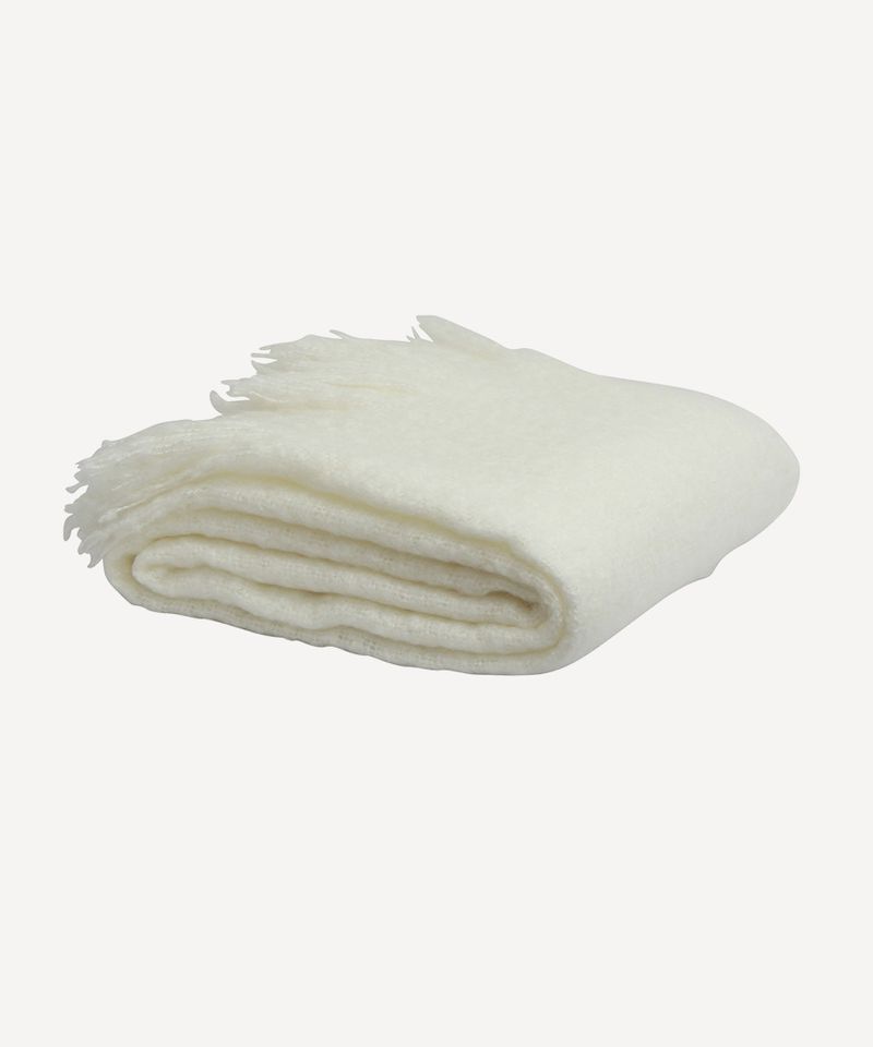 Throw Tassel Off White