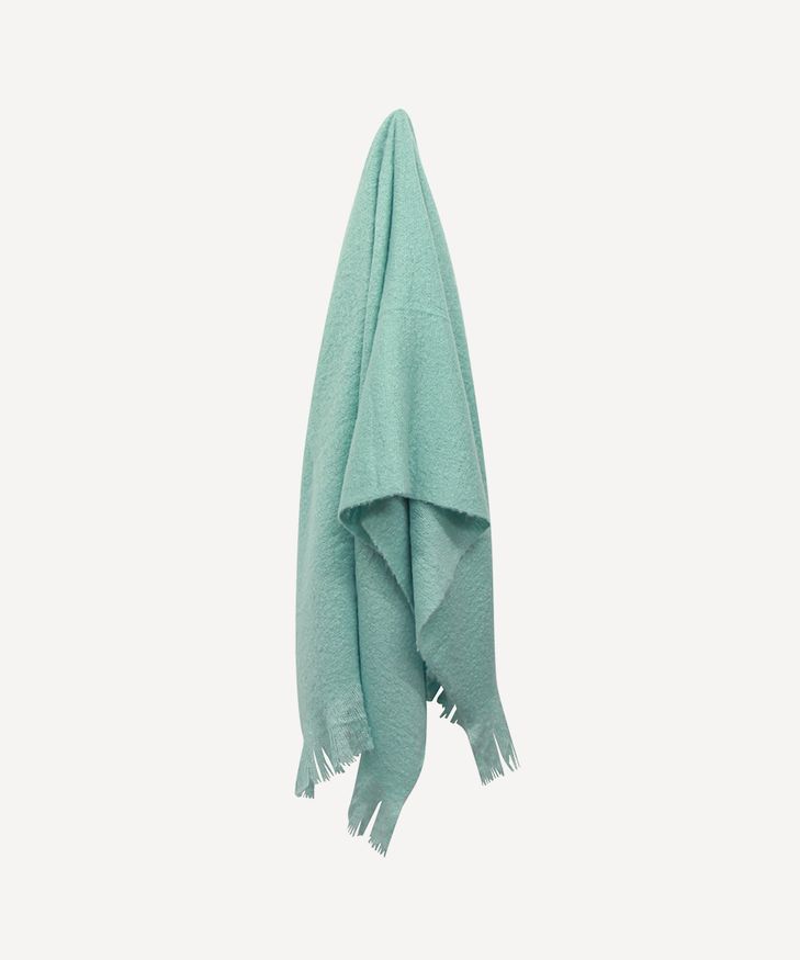 Throw Tassle Duck Egg Blue