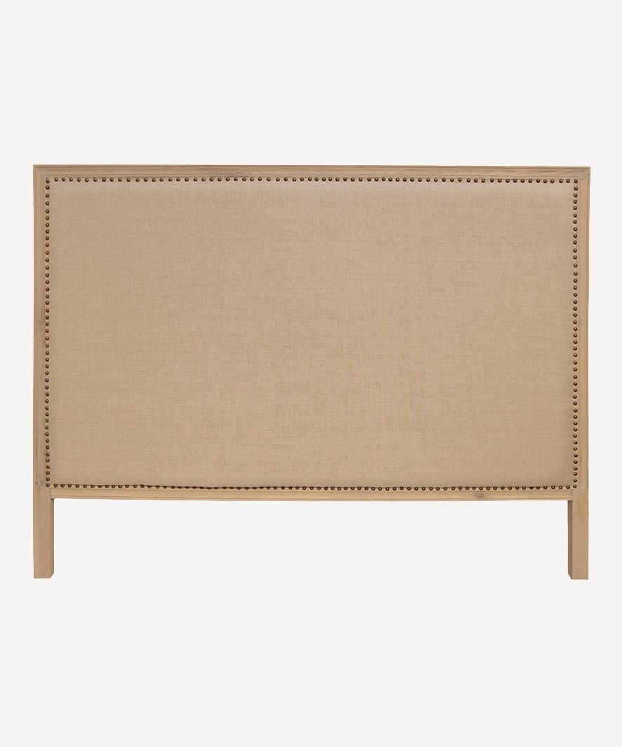 Studded Bed Head Natural Linen King