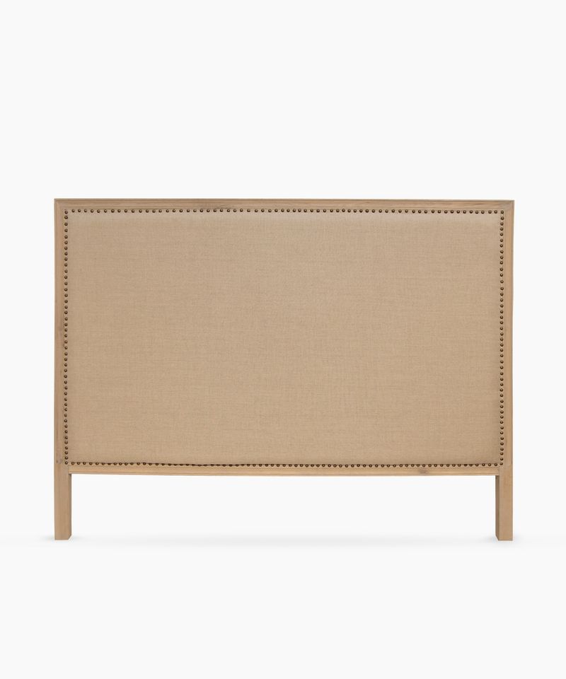 Studded Bed Head Natural Linen King