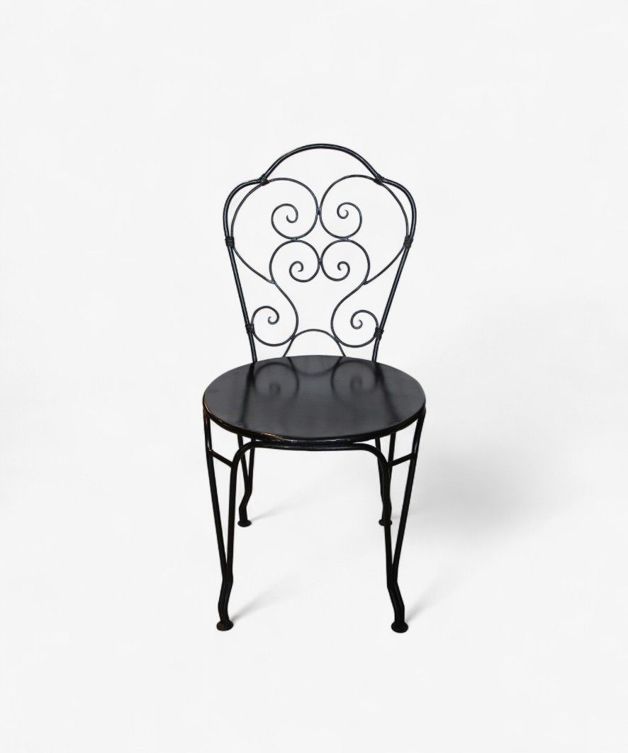 Paris Black Iron Chair