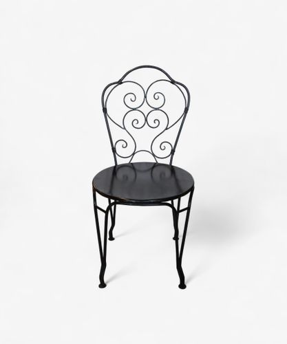 Paris Black Iron Chair