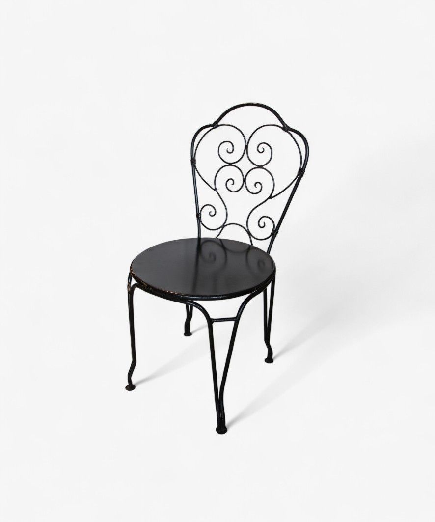 Paris Black Iron Chair