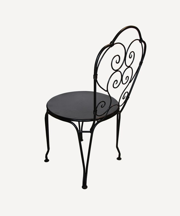 Paris Black Iron Chair