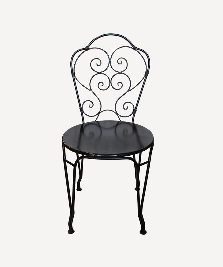 Paris Black Iron Chair