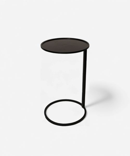 Black Circle Small Couch Side Table