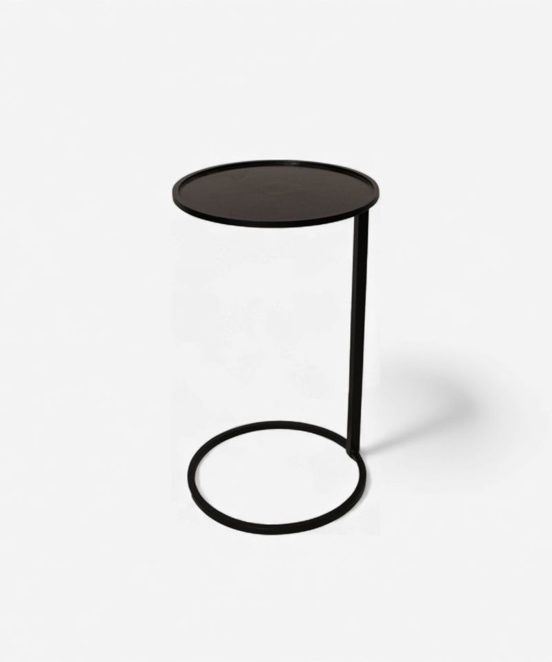 Black Circle Small Couch Side Table