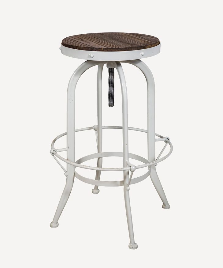 White industrial bar stools sale