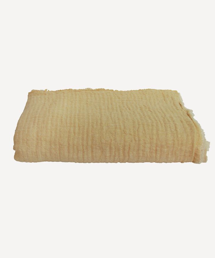 Textured Cotton Blanket Butter French Country Collections