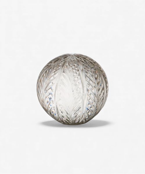 Wing Cut Glass Ball 4"