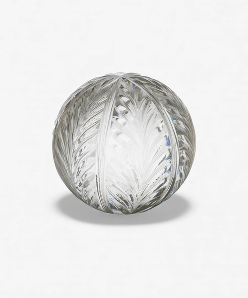 Wing Cut Glass Ball 5"