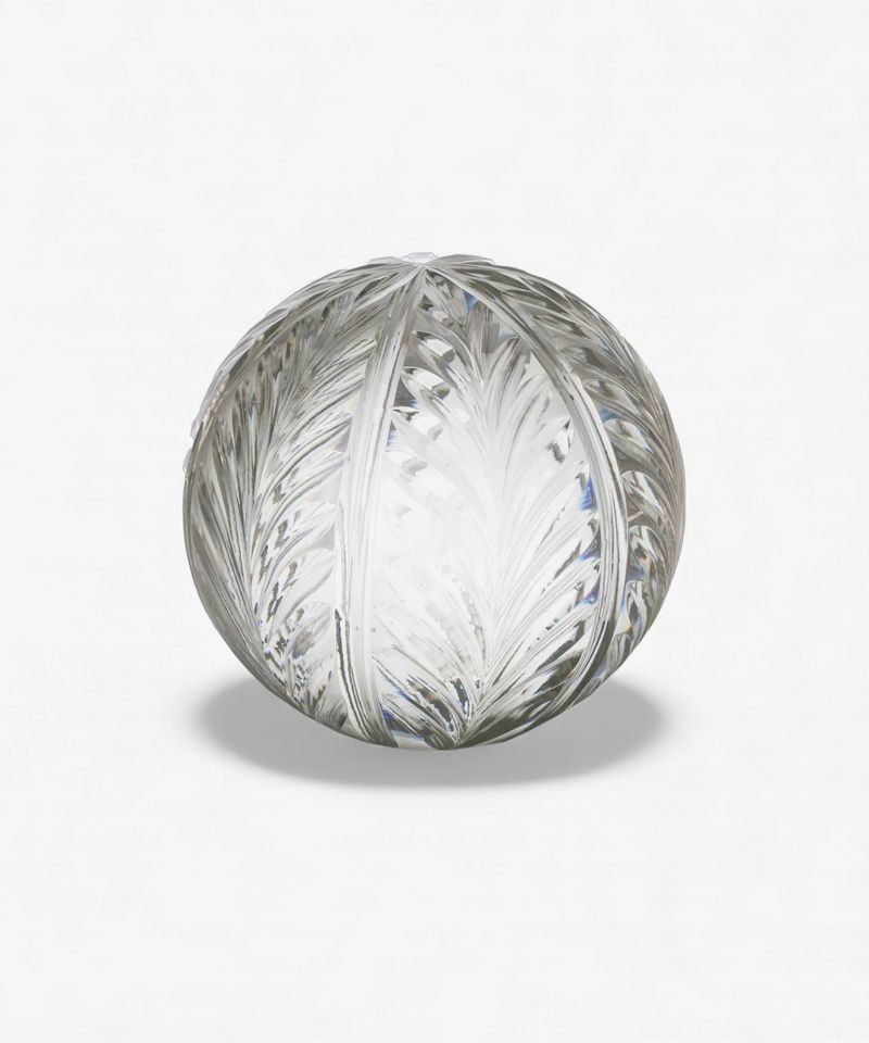 Wing Cut Glass Ball 5"