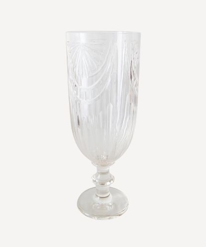 Sunrise Cut Glass Tall Hurricane