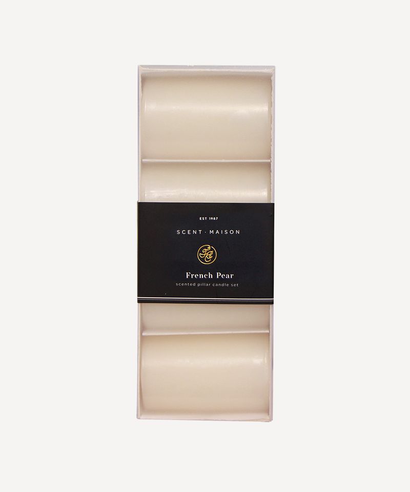 Maison Pillar Candle French Pear 2x3" (4PC)