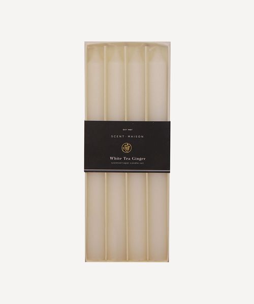 Maison Taper Candle White Tea Ginger 10" (4PC)