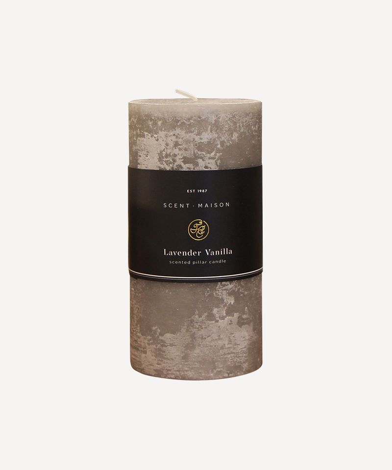 Maison Pillar Candle Lavender Vanilla 3x6"