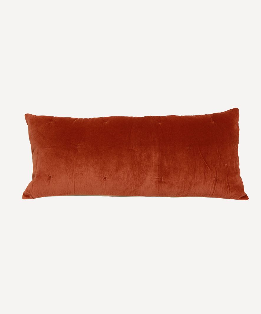Velvet Lodge Cushion Burnt Orange